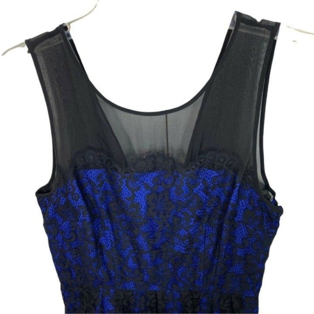 NWT Anthropologie Moulinette Soeurs Size 8 Blue Black Lace Party Dress $178 - Picture 10 of 12